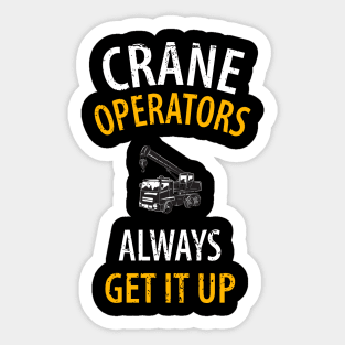 crane driver father father's day construction work Sticker